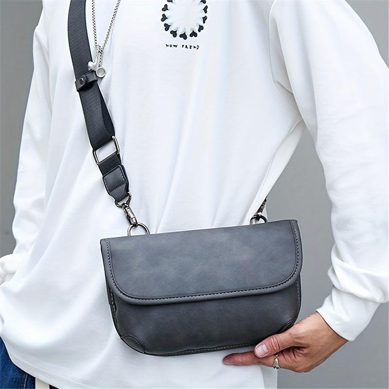 Men Small Crossbody Square Bag Street Style Shoulder Bag