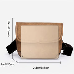 Men Small Crossbody Square Bag Street Style Shoulder Bag