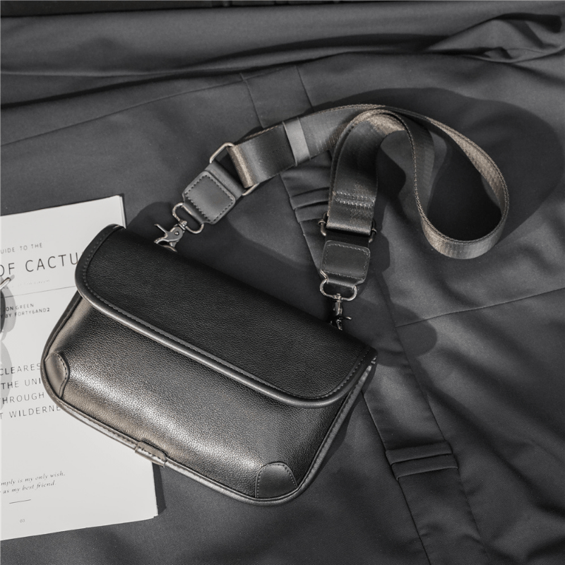 Men Small Crossbody Square Bag Street Style Shoulder Bag