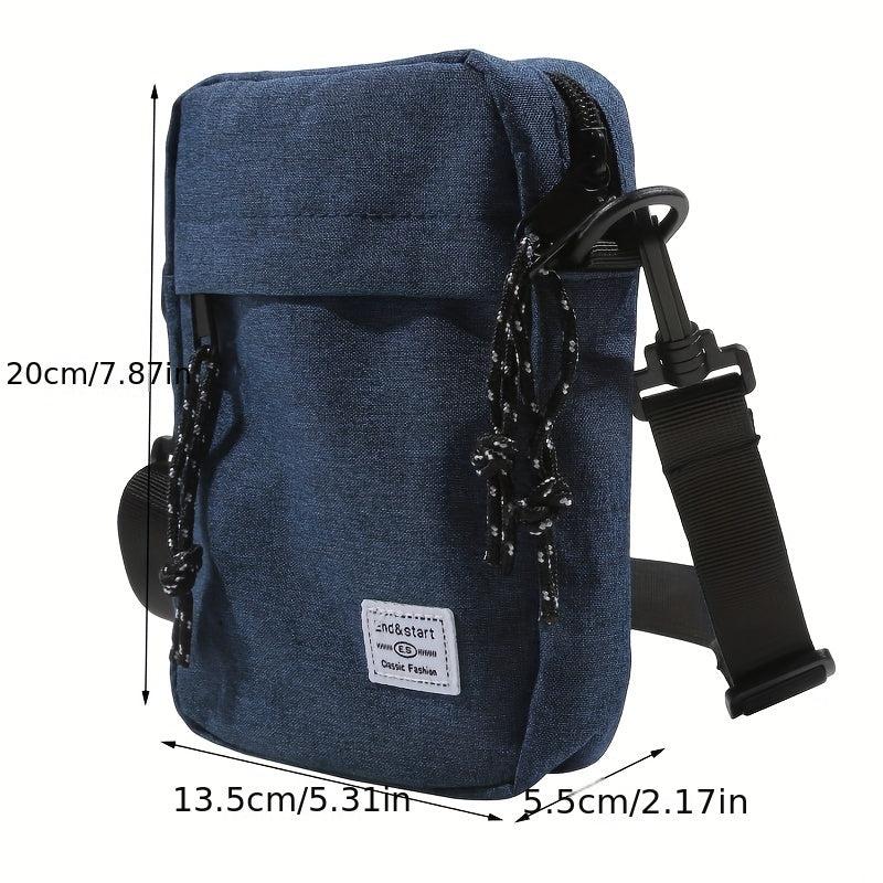 Men's Square Crossbody Bag Diagonal Shoulder Bag Multifunctional