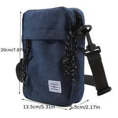 Men's Square Crossbody Bag Diagonal Shoulder Bag Multifunctional