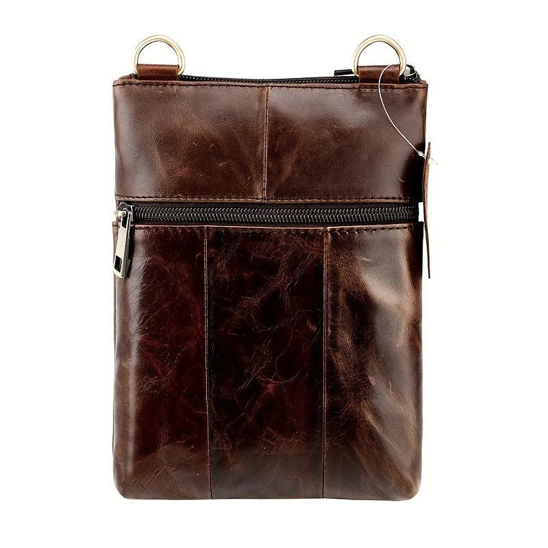 Vintage Leather Messenger Bag Crossbody Shoulder Bag