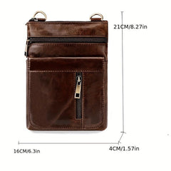 Vintage Leather Messenger Bag Crossbody Shoulder Bag