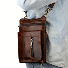 Vintage Leather Messenger Bag Crossbody Shoulder Bag