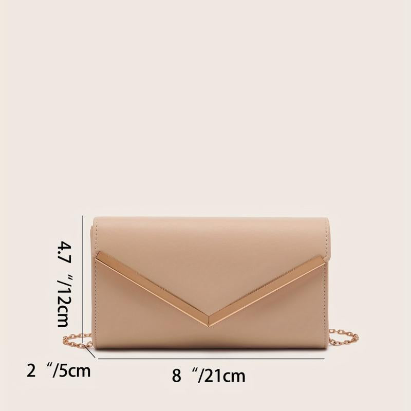 Metal Decor Envelope Clutch Shoulder Bag for Wedding Prom Party