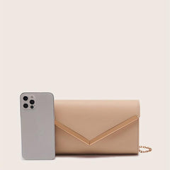 Metal Decor Envelope Clutch Shoulder Bag for Wedding Prom Party