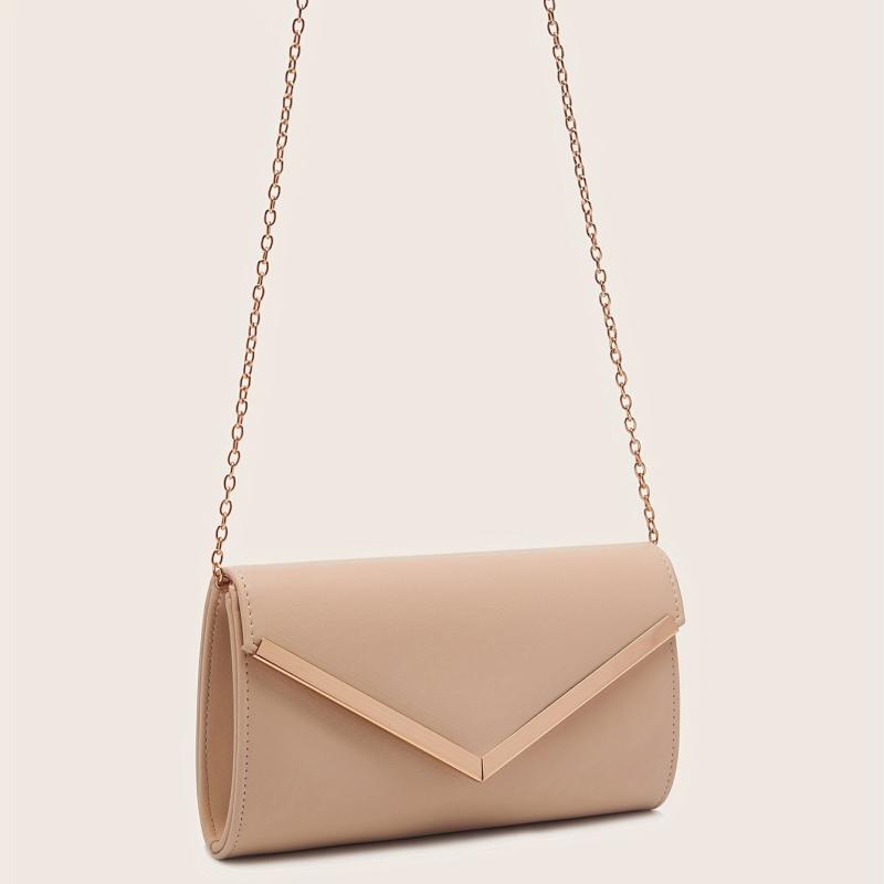 Metal Decor Envelope Clutch Shoulder Bag for Wedding Prom Party