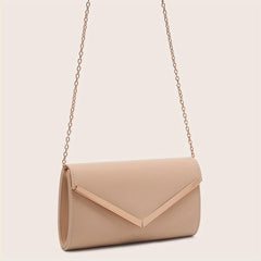 Metal Decor Envelope Clutch Shoulder Bag for Wedding Prom Party