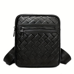 Men's Crocodile Pattern Shoulder Bag Small Square Crossbody