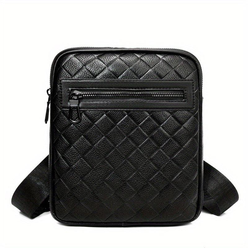 Men's Crocodile Pattern Shoulder Bag Small Square Crossbody