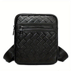 Men's Crocodile Pattern Shoulder Bag Small Square Crossbody