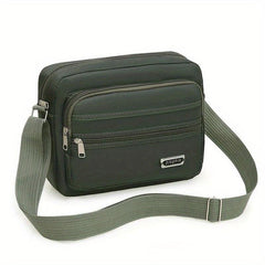 Men's Large Capacity Messenger Bag Nylon Small Backpack Square Bag
