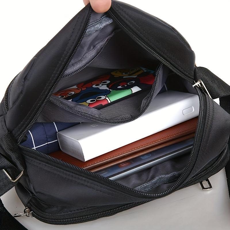 Men's Large Capacity Messenger Bag Nylon Small Backpack Square Bag
