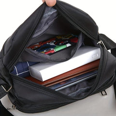 Men's Large Capacity Messenger Bag Nylon Small Backpack Square Bag