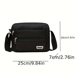 Men's Large Capacity Messenger Bag Nylon Small Backpack Square Bag
