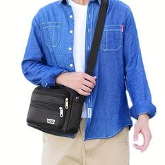 Men's Large Capacity Messenger Bag Nylon Small Backpack Square Bag