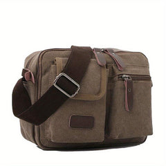 Men's Casual Canvas Messenger Bag Vintage Outdoor Crossbody Bag