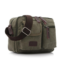 Men's Casual Canvas Messenger Bag Vintage Outdoor Crossbody Bag
