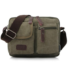 Men's Casual Canvas Messenger Bag Vintage Outdoor Crossbody Bag