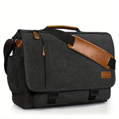 Men's Vintage Canvas Messenger Bag Waterproof Large Capacity