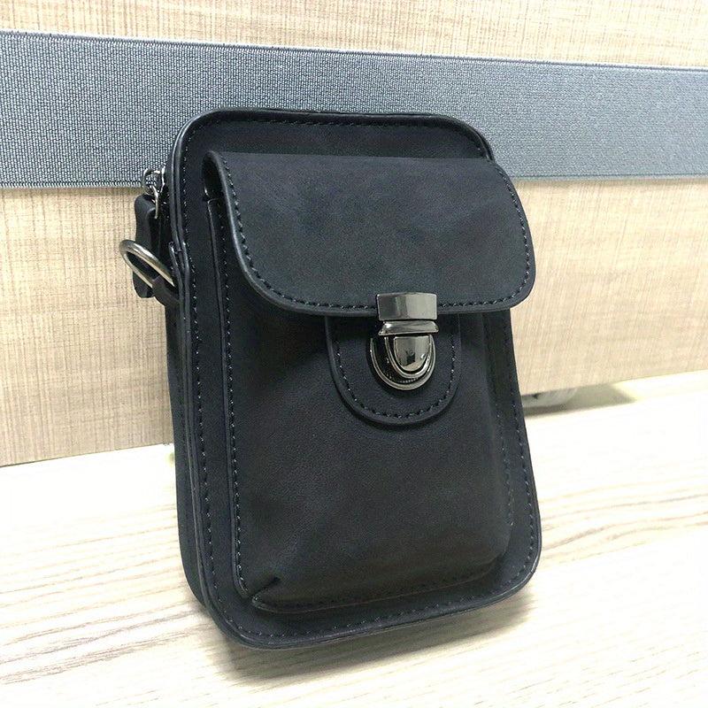 Men's PU Leather Shoulder Bag Outdoor Mini Waist Bag