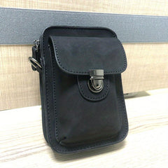 Men's PU Leather Shoulder Bag Outdoor Mini Waist Bag