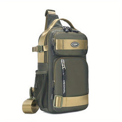 Men's Sling Bag Chest Bag with Water Bottle Position Single Shoulder Bag