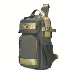 Men's Sling Bag Chest Bag with Water Bottle Position Single Shoulder Bag