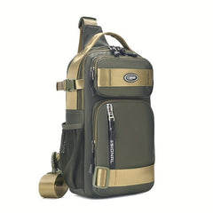 Men's Sling Bag Chest Bag with Water Bottle Position Single Shoulder Bag