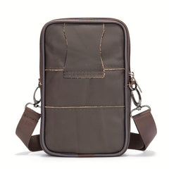 Men's Leather Crossbody Pouch Casual Shoulder Bag