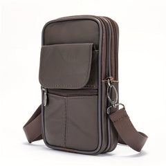 Men's Leather Crossbody Pouch Casual Shoulder Bag