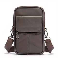 Men's Leather Crossbody Pouch Casual Shoulder Bag