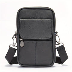 Men's Leather Crossbody Pouch Casual Shoulder Bag