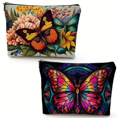 Travel Makeup Bag Cosmetic Bag Small Pouch Butterfly Print Gift For Women