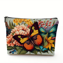 Travel Makeup Bag Cosmetic Bag Small Pouch Butterfly Print Gift For Women