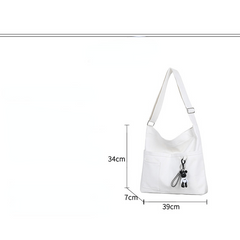 Unisex Canvas Bag Messenger Bag School Shoulder Bag Students