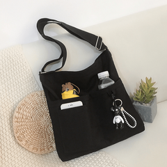 Unisex Canvas Bag Messenger Bag School Shoulder Bag Students