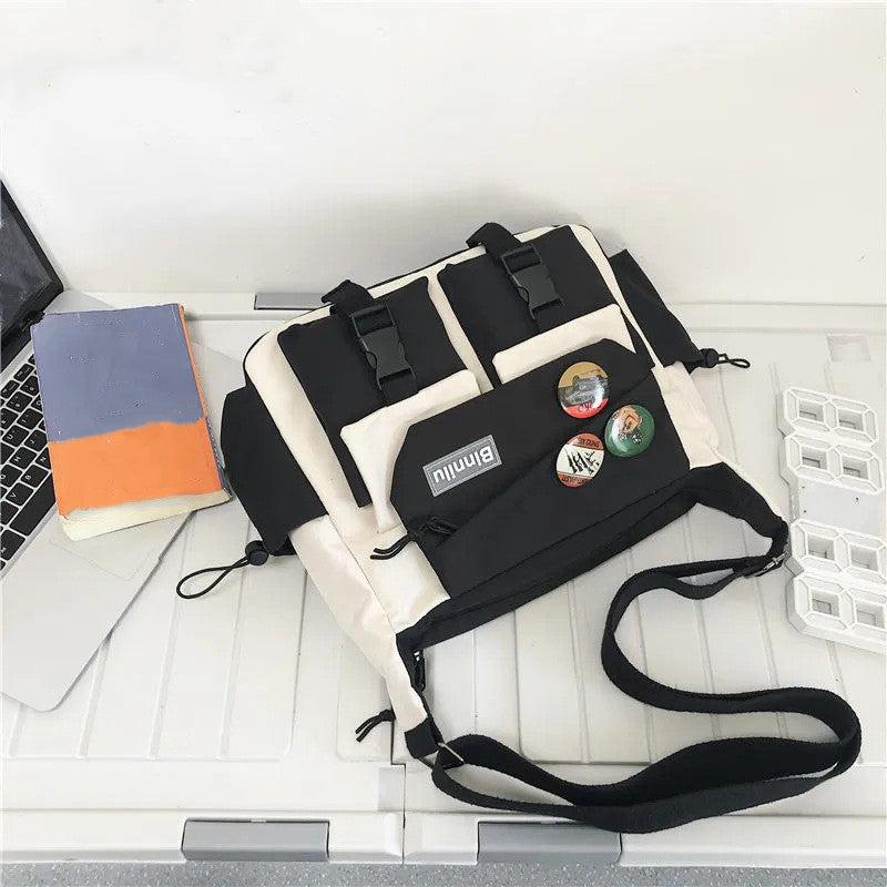 Preppy Casual Nylon Crossbody Bag Large Capacity Messenger Bag