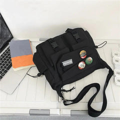 Preppy Casual Nylon Crossbody Bag Large Capacity Messenger Bag