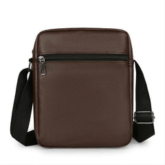 Men's PU Leather Shoulder Bag Business Casual Large Capacity Backpack