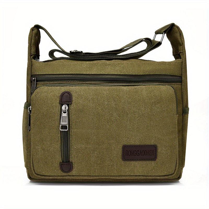Canvas Shoulder Bag For Men Military Single Shoulder Bag