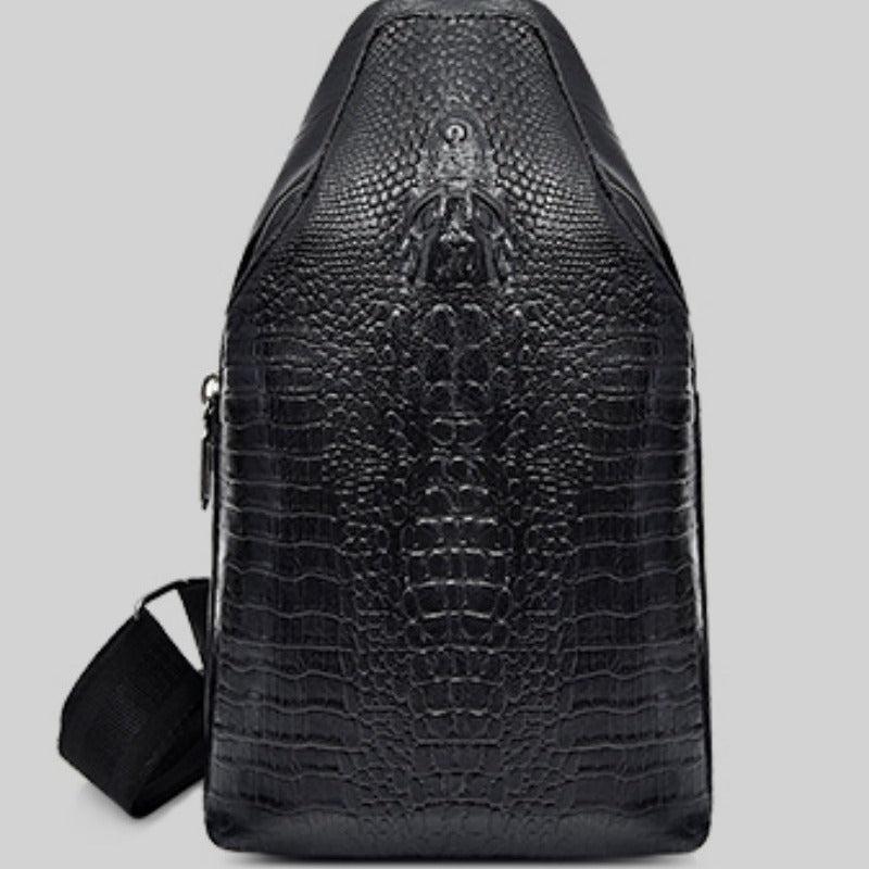 Crocodile Pattern Waist Bag Men's Shoulder Bag