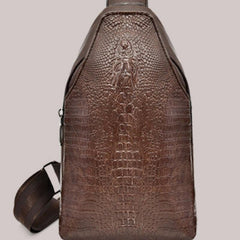 Crocodile Pattern Waist Bag Men's Shoulder Bag