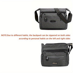 Men's Canvas Messenger Bag for Travel Work
