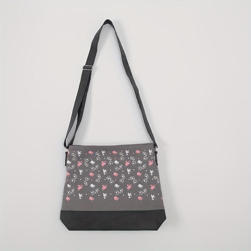 Men's Casual Floral Print Crossbody Bag