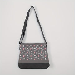 Men's Casual Floral Print Crossbody Bag