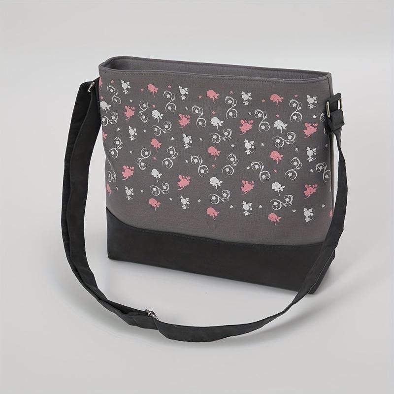 Men's Casual Floral Print Crossbody Bag