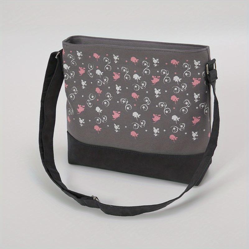 Men's Casual Floral Print Crossbody Bag
