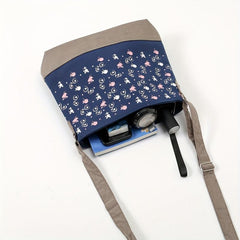 Men's Casual Floral Print Crossbody Bag