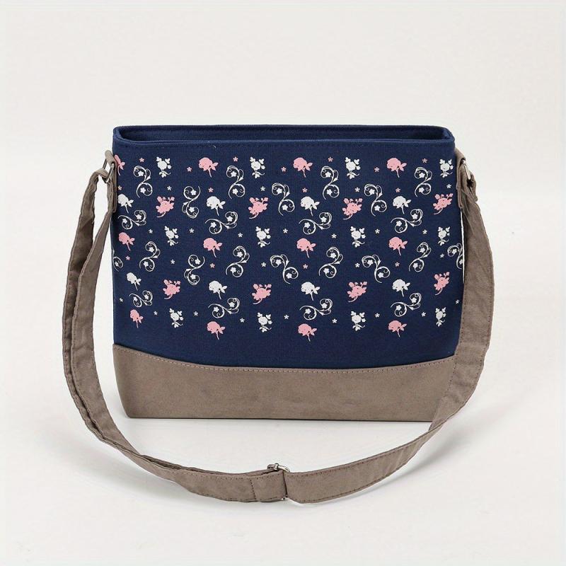 Men's Casual Floral Print Crossbody Bag